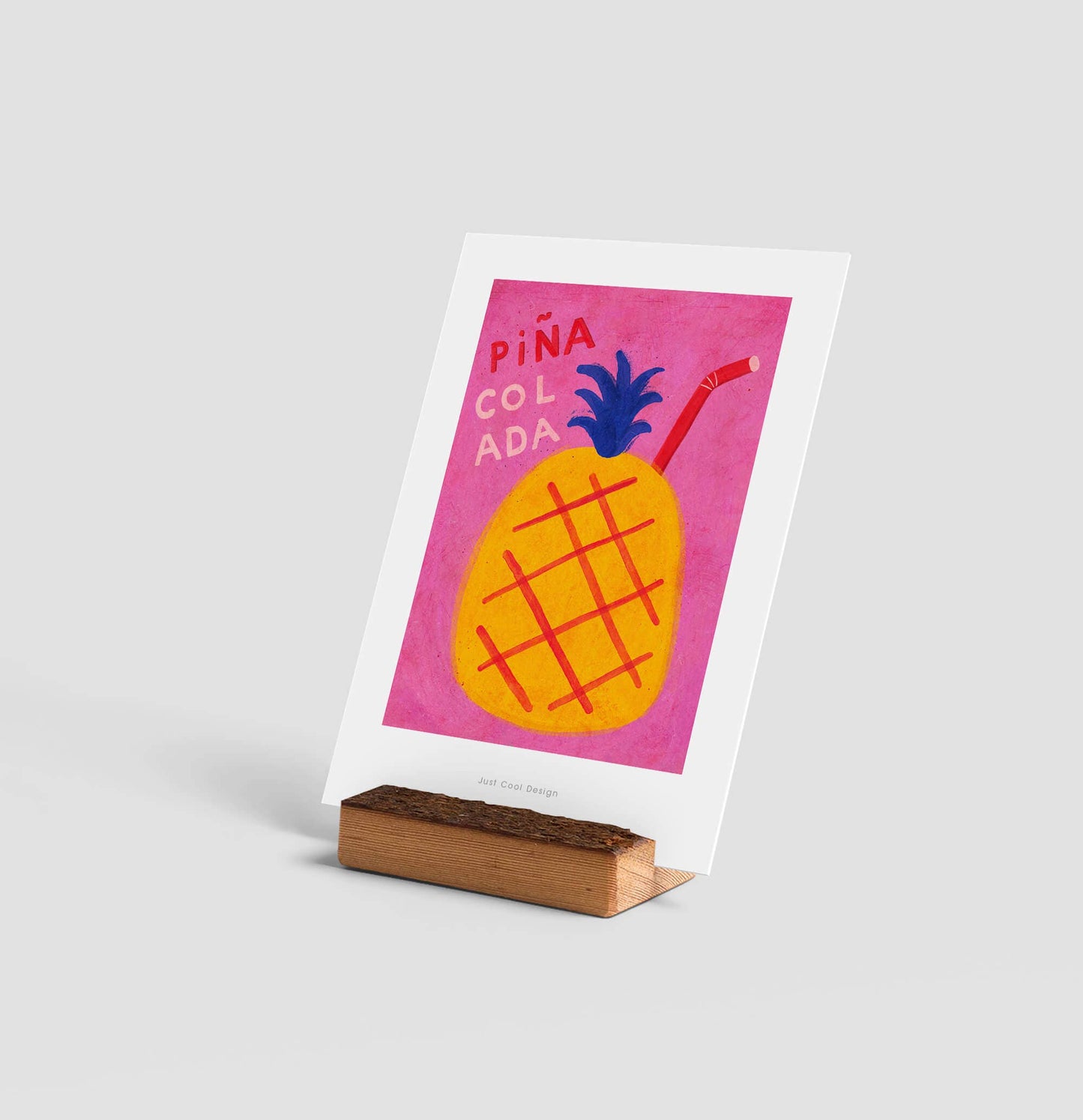 JCD Piña colada mini art print | Illustration card