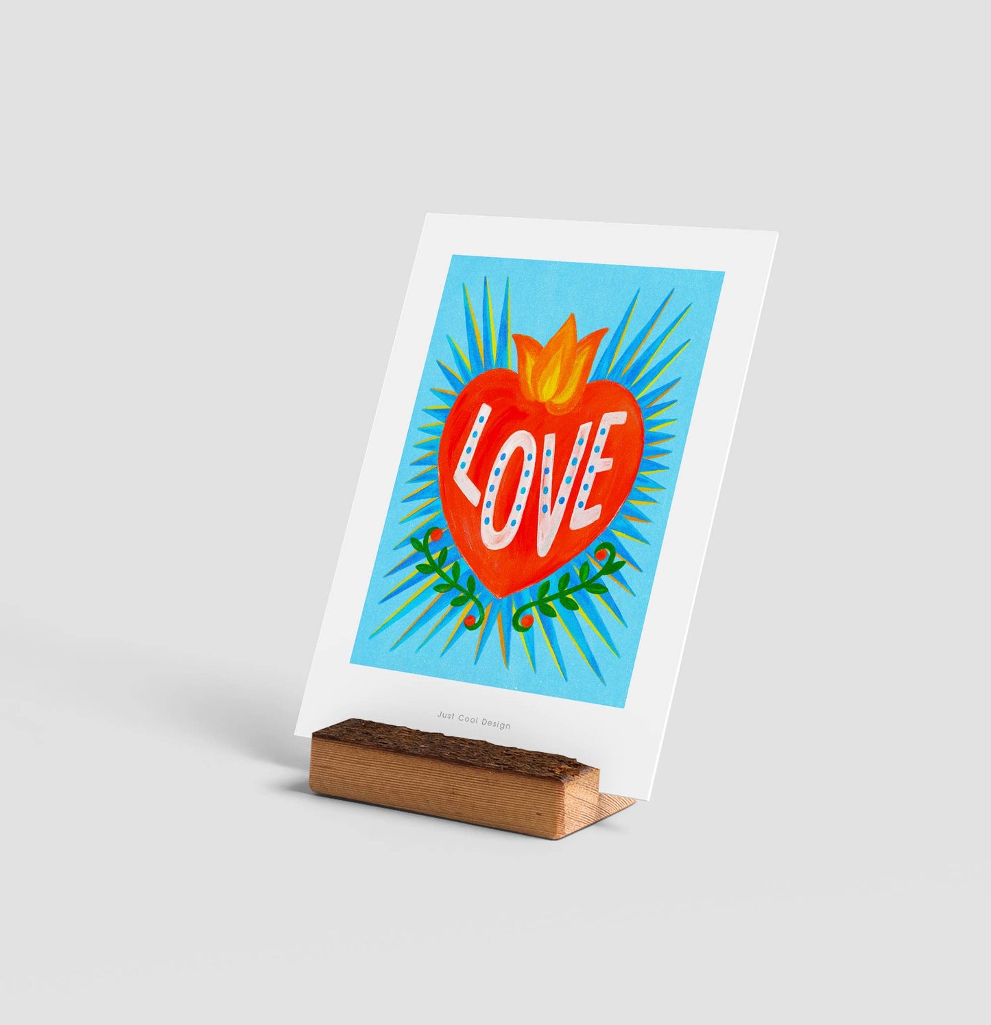 JCD Mexican heart mini art print | Love note card