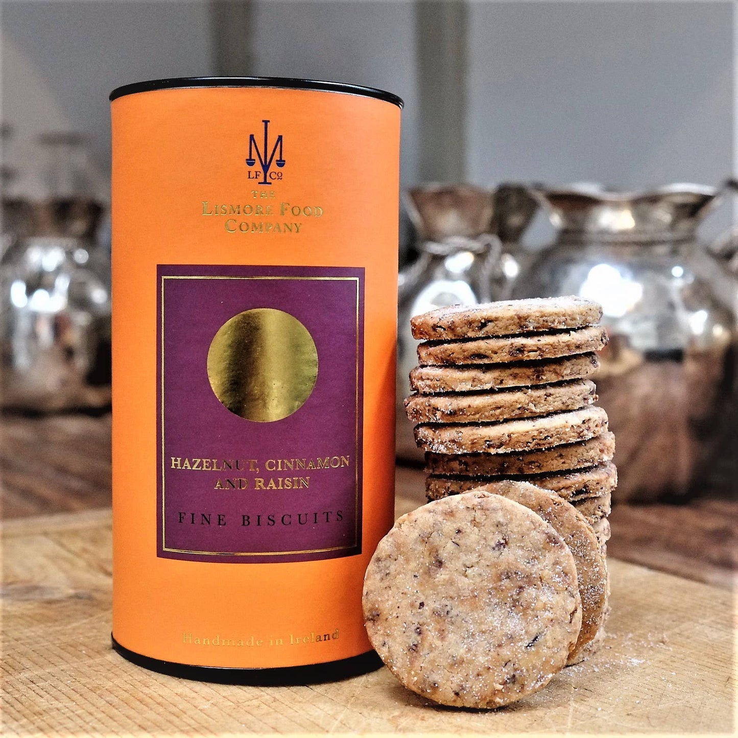 Lismore Hazelnut Cinnamon and Raisin Biscuits 150g