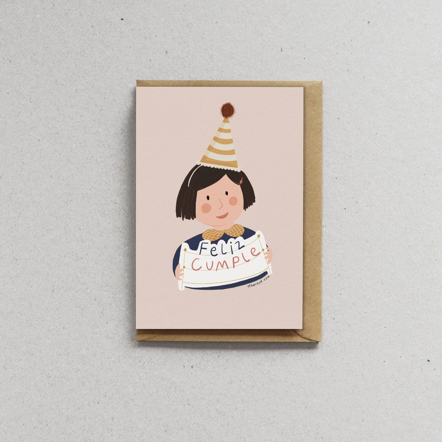 Ypamiqué Card With Envelope - Birthday - Girl's Birthday