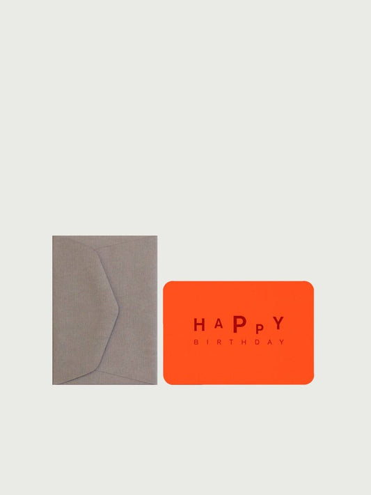 Le Typographe HAPPY BIRTHDAY Orange Card