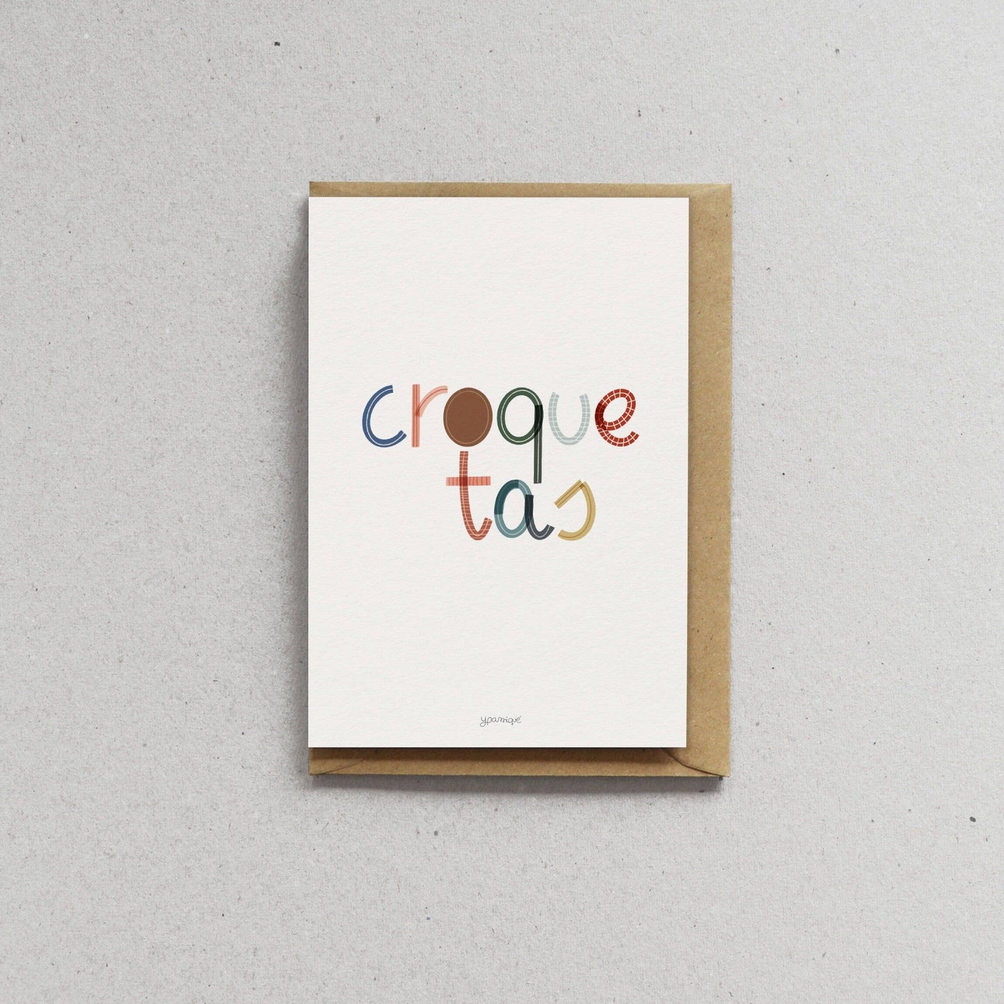 Ypamiqué Card With Envelope - Croquettes