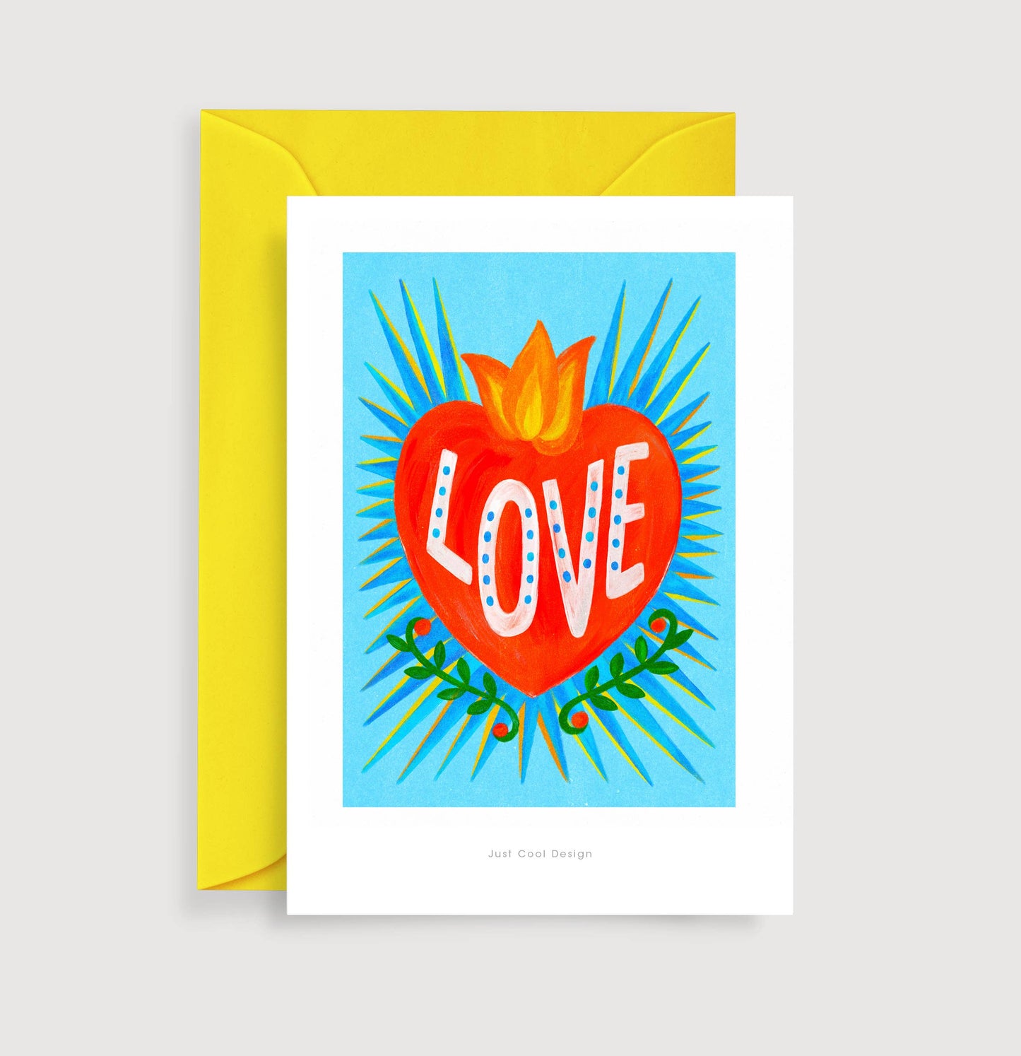 JCD Mexican heart mini art print | Love note card